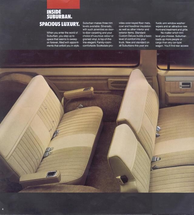1985 Chevrolet Surburban Brochure Page 7